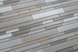 Feel Series Moka Textured Strip Mosaic Tiles