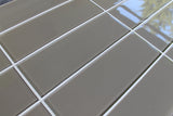 Manhattan Taupe Brown 4x12 Glass Subway Tiles - Rocky Point Tile - Glass and Mosaic Tile Store