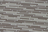 Santa Rosa Dark Brown Linear Glass Mosaic Tile - Rocky Point Tile - Glass and Mosaic Tile Store