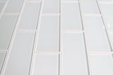 Snow White 3x6 Glass Subway Tiles - Rocky Point Tile - Glass and Mosaic Tile Store