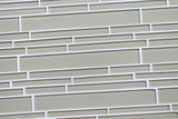 Sheep's Wool Beige Linear Glass Mosaic Tile - Rocky Point Tile - Glass and Mosaic Tile Store