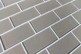 Beach Brown 3x6 Glass Subway Tiles - Rocky Point Tile - Glass and Mosaic Tile Store