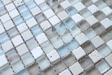 Bliss Spa Stone and Glass Square Mosaic Tiles - Rocky Point Tile - Glass and Mosaic Tile Store