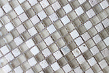 Bliss Creme Brulee Stone and Glass Square Mosaic Tiles - Rocky Point Tile - Glass and Mosaic Tile Store