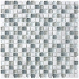Bliss Iceland Stone and Glass Square Mosaic Tiles