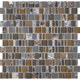 Karma Stone and Glass Mosaic Tiles - Brown