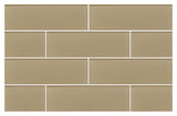 Beach Brown 4x12 Glass Subway Tiles - Rocky Point Tile - Glass and Mosaic Tile Store