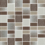 Fusion Brown Glass Mosaic Tiles