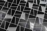 Molen Black Textured and Platinum Mosaic Tiles