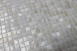 Mother of Pearl Oyster White Mini Square Mosaic Tiles