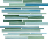 Rip Curl Hand Painted Linear Glass Mosaic Tiles - Rocky Point Tile - Glass and Mosaic Tile Store
