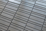 Stainless Steel Random Rows Mosaic Tiles