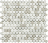 Vetro D'Terra Carrara Penny Round Glass Mosaic Tiles - Rocky Point Tile - Glass and Mosaic Tile Store