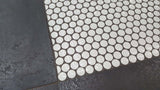 Glazed Porcelain Penny Round Mosaic Tiles - 3/4 Inch White