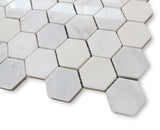 Bianco Carrara Marble 2 Inch Hexagon Mosaic Tiles