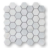 Bianco Carrara Marble 2 Inch Hexagon Mosaic Tiles