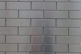 Stainless Steel 2x6 Brick Mosaic Tiles - Rocky Point Tile - Glass and Mosaic Tile Store