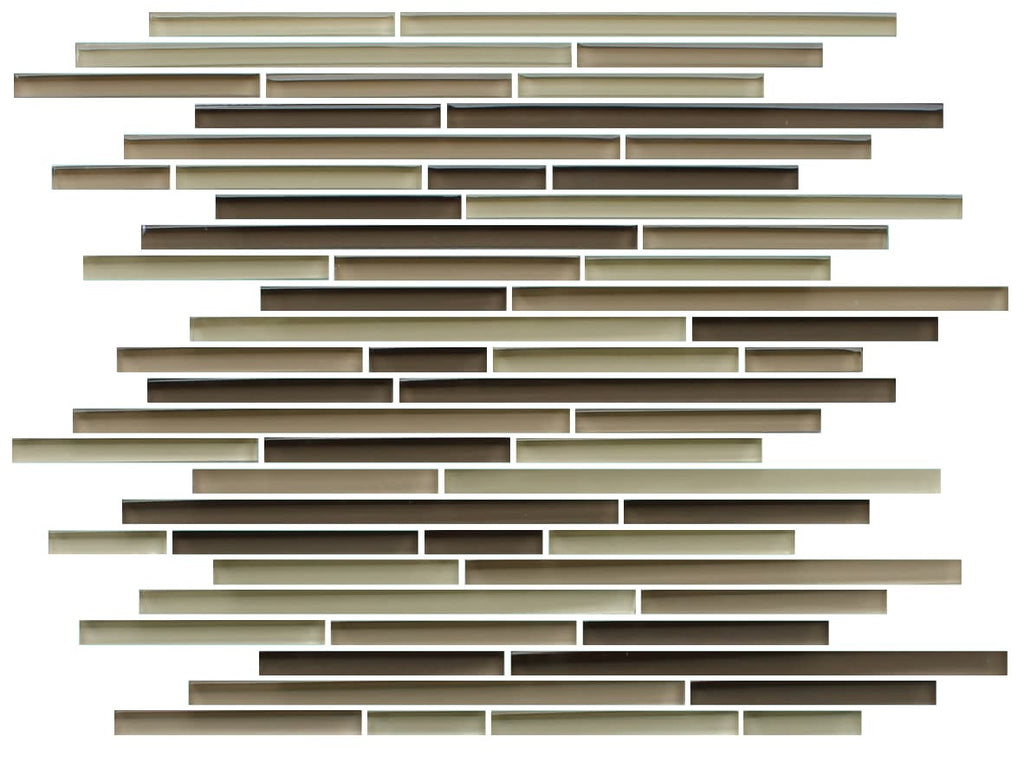 Baja Brown Linear Glass Mosaic Tile - Rocky Point Tile - Glass and Mosaic Tile Store