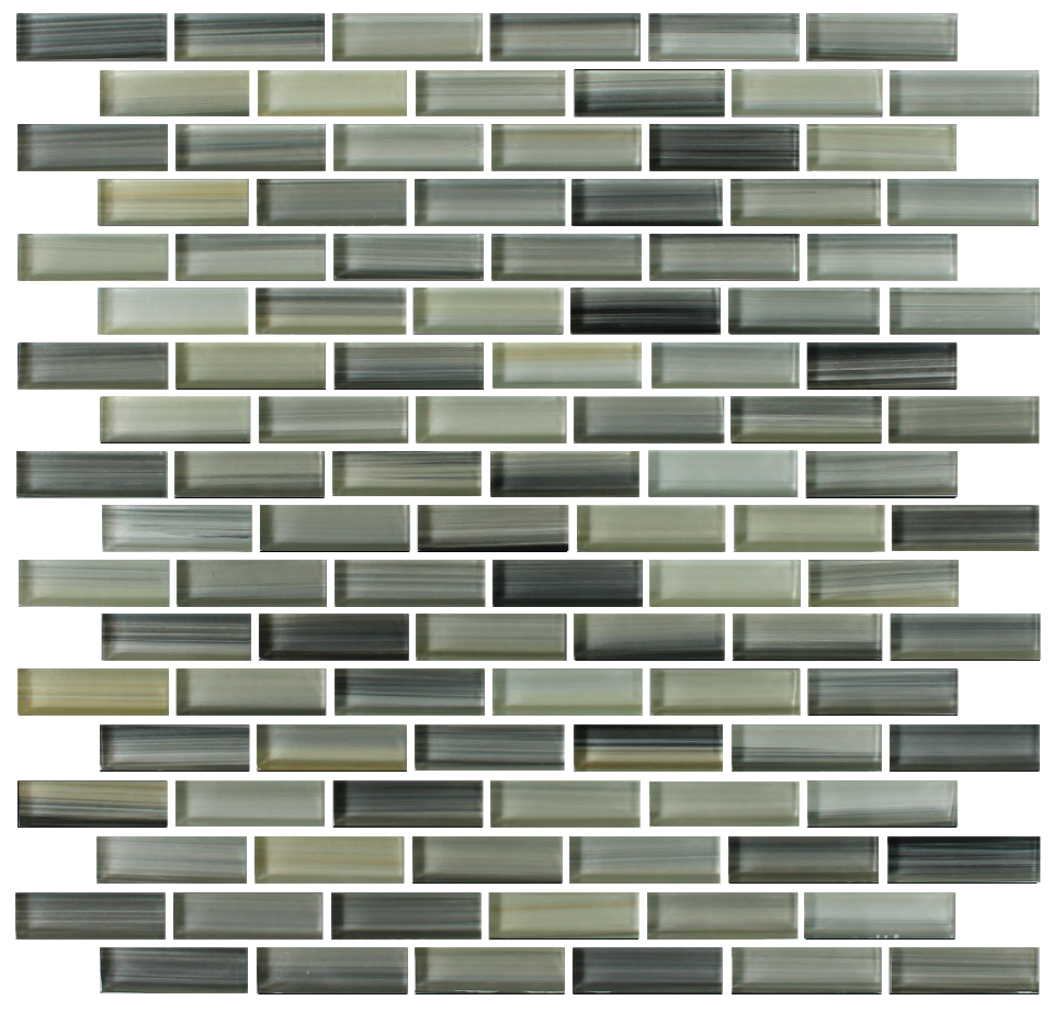 Hand Painted Glass Mosaic Subway Tiles Combo Pack
