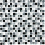 Bliss Glass and Stone Square Mosaic Tiles Combo Pack - Cool