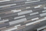 Feel Series Argento Textured Strip Mosaic Tiles - Rocky Point Tile - Glass and Mosaic Tile Store