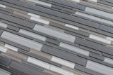 Feel Series Argento Textured Strip Mosaic Tiles - Rocky Point Tile - Glass and Mosaic Tile Store