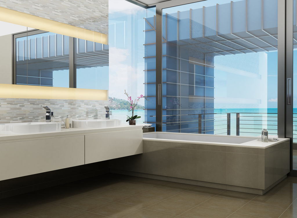 Feel Series Moka Textured Strip Mosaic Tiles - Rocky Point Tile - Glass and Mosaic Tile Store