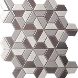 Glaze Craze Hexagon Porcelain Mosaic Tiles -  Lotus Pearl