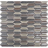 Glaze Craze Weave Porcelain Mosaic Tiles - Siena Silver