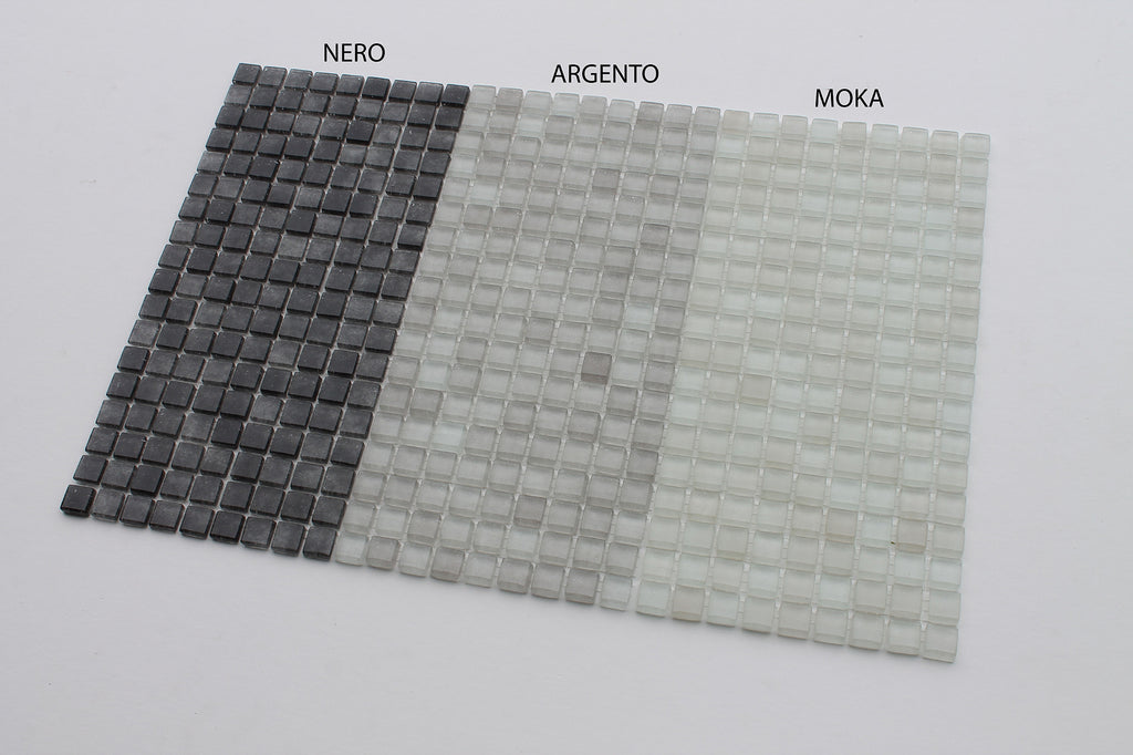Harmony Moka 5/8 x 5/8 Recycled Glass Mosaic Tiles - Rocky Point Tile - Glass and Mosaic Tile Store