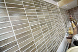 Silk Series Hazelnut  Textured Glass Mosaic Tiles - Rocky Point Tile - Glass and Mosaic Tile Store