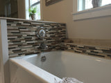 Bliss Bamboo Stone and Glass Linear Mosaic Tiles - Rocky Point Tile - Glass and Mosaic Tile Store