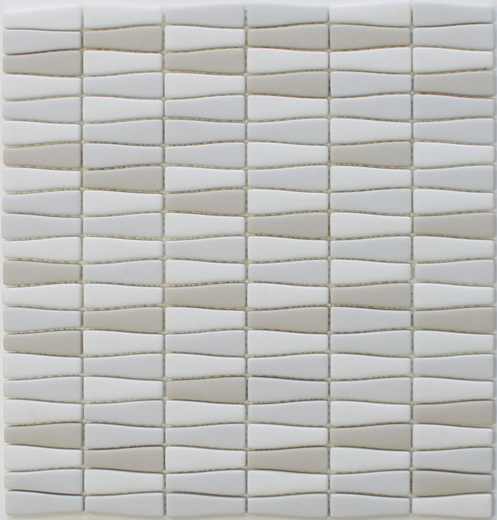 Vetro D'Terra Calacatta Bottle Shaped Glass Mosaic Tiles - Rocky Point Tile - Glass and Mosaic Tile Store