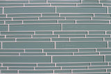 Seaside Blue Linear Glass Mosaic Tile - Rocky Point Tile - Glass and Mosaic Tile Store