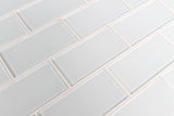 Snow White 3x6 Glass Subway Tiles - Rocky Point Tile - Glass and Mosaic Tile Store