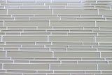 Sheep's Wool Beige Linear Glass Mosaic Tile - Rocky Point Tile - Glass and Mosaic Tile Store