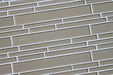 Beach Brown Linear Glass Mosaic Tile - Rocky Point Tile - Glass and Mosaic Tile Store