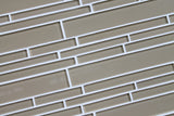 Beach Brown Linear Glass Mosaic Tile - Rocky Point Tile - Glass and Mosaic Tile Store