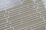 Beach Brown Linear Glass Mosaic Tile - Rocky Point Tile - Glass and Mosaic Tile Store