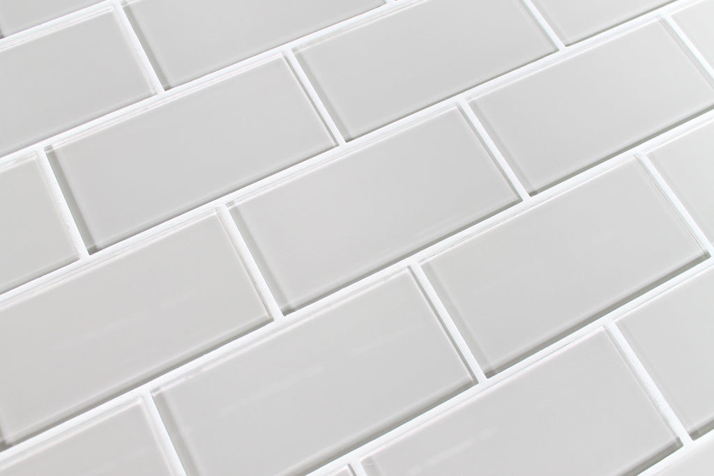 Country Cottage Light Taupe 3x6 Glass Subway Tiles - Rocky Point Tile - Glass and Mosaic Tile Store