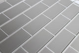 Country Cottage Light Taupe 3x6 Glass Subway Tiles - Rocky Point Tile - Glass and Mosaic Tile Store