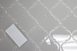 Pearl Grey Arabesque Glass Mosaic Tiles - Rocky Point Tile - Glass and Mosaic Tile Store