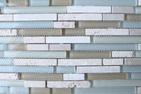 Bliss Spa Stone and Glass Linear Mosaic Tiles - Rocky Point Tile - Glass and Mosaic Tile Store