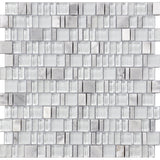 Karma Stone and Glass Mosaic Tiles - Frost