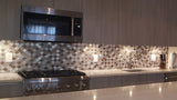 New Amsterdam Brushed Aluminum Arabesque Mosaic Tiles - Rocky Point Tile - Glass and Mosaic Tile Store