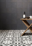 Reverie Porcelain 8" x 8" Patterned Floor Tiles - Decor 1