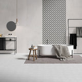 Reverie Porcelain 8" x 8" Patterned Floor Tiles - Decor 2