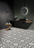Reverie Porcelain 8" x 8" Tiles - Noir