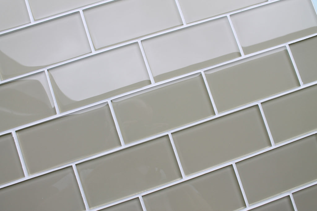 Straw 3x6 Glass Subway Tiles - Rocky Point Tile - Glass and Mosaic Tile Store