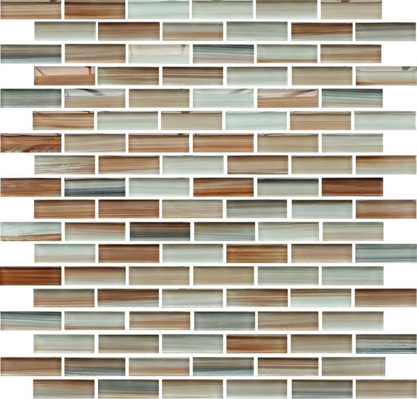 Hand Painted Glass Mosaic Subway Tiles Combo Pack